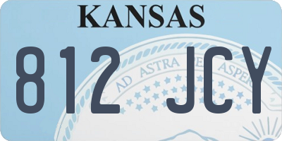 KS license plate 812JCY