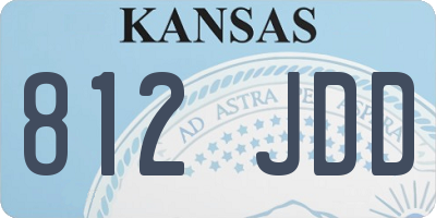 KS license plate 812JDD