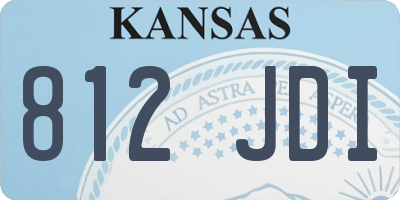 KS license plate 812JDI