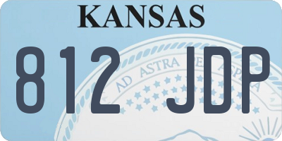 KS license plate 812JDP