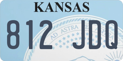 KS license plate 812JDQ