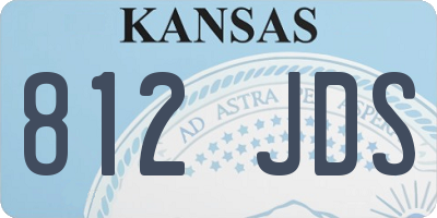 KS license plate 812JDS