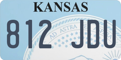 KS license plate 812JDU