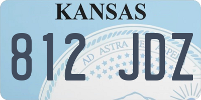 KS license plate 812JDZ