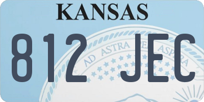 KS license plate 812JEC