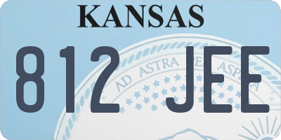 KS license plate 812JEE