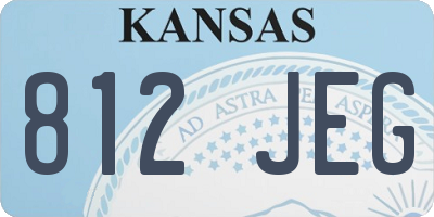 KS license plate 812JEG