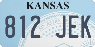 KS license plate 812JEK