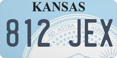 KS license plate 812JEX