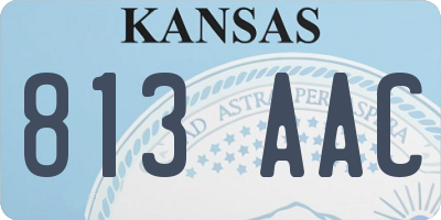 KS license plate 813AAC