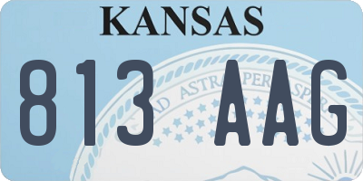 KS license plate 813AAG