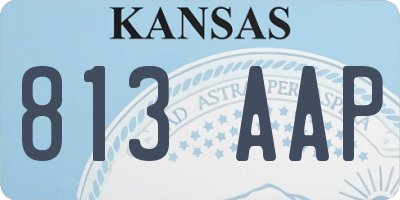 KS license plate 813AAP