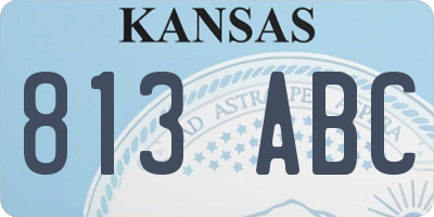 KS license plate 813ABC