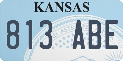 KS license plate 813ABE