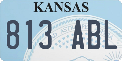 KS license plate 813ABL