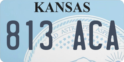 KS license plate 813ACA