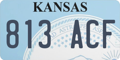 KS license plate 813ACF