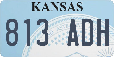 KS license plate 813ADH