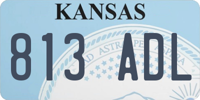 KS license plate 813ADL