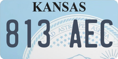 KS license plate 813AEC
