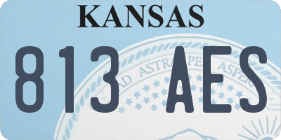 KS license plate 813AES
