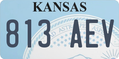 KS license plate 813AEV