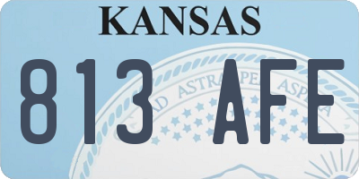 KS license plate 813AFE