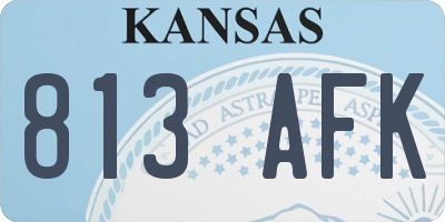 KS license plate 813AFK