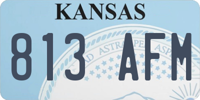 KS license plate 813AFM