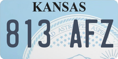 KS license plate 813AFZ