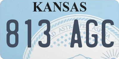 KS license plate 813AGC