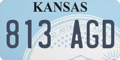 KS license plate 813AGD