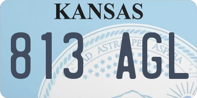 KS license plate 813AGL