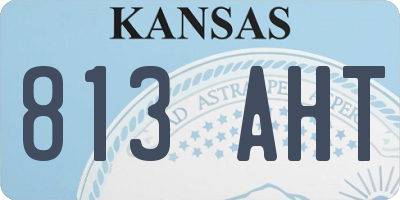 KS license plate 813AHT