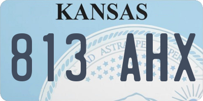 KS license plate 813AHX