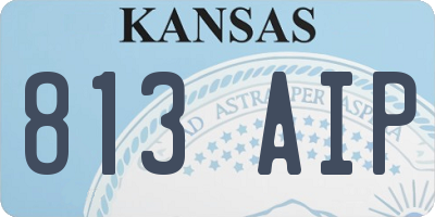 KS license plate 813AIP