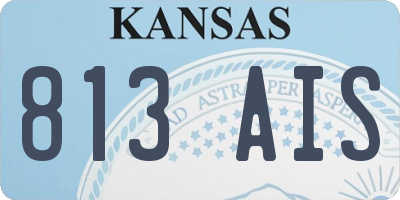 KS license plate 813AIS