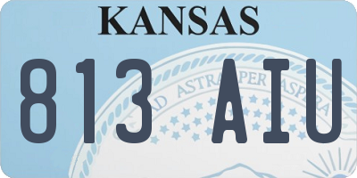 KS license plate 813AIU