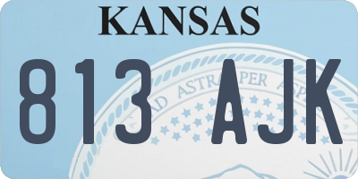 KS license plate 813AJK