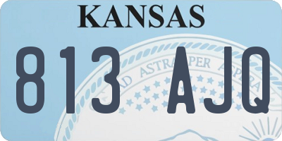 KS license plate 813AJQ