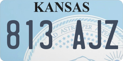KS license plate 813AJZ