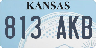KS license plate 813AKB