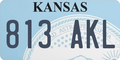 KS license plate 813AKL