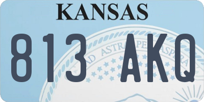 KS license plate 813AKQ