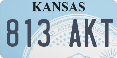 KS license plate 813AKT