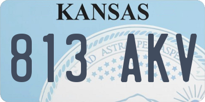 KS license plate 813AKV