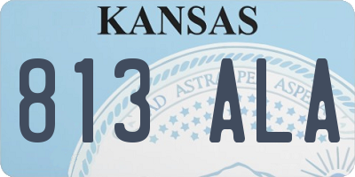 KS license plate 813ALA