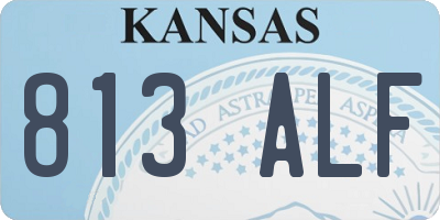 KS license plate 813ALF
