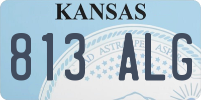 KS license plate 813ALG