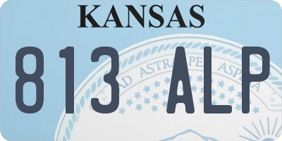 KS license plate 813ALP